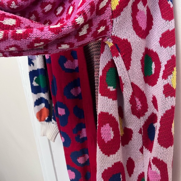 FARM Rio Colorful Leopard Pattern Open-Front Cardigan Sweater - Multi - Picture 3 of 7